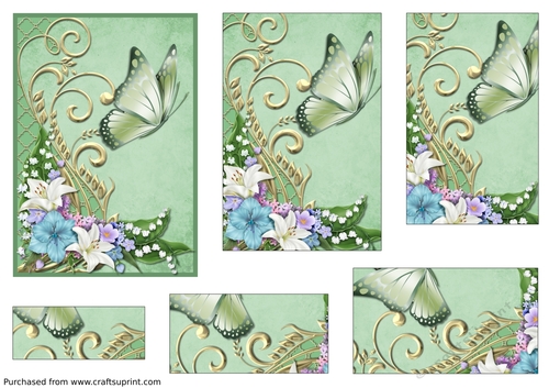 Lily Flowers with Butterfly Pyramid