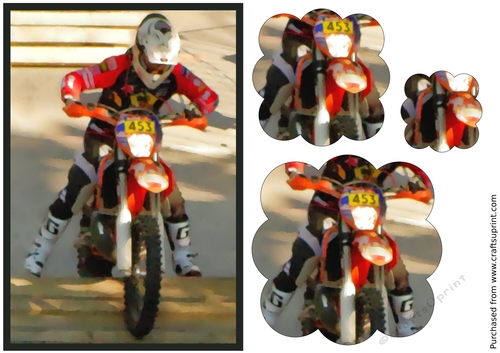 Hard Enduro Rider Scalloped Pyramid