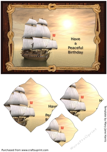Sailboat Birthday Splendid Pyramid