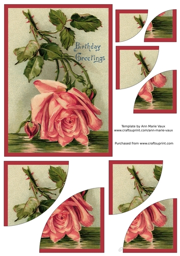 Vintage Pink Rose Duo Corner Stacker