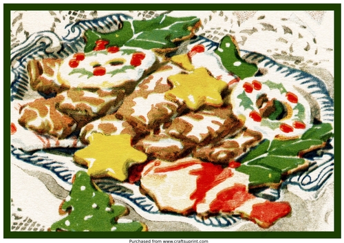 Vintage Christmas Cookies A4