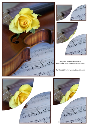 Violin and Rose Duo Corner Stacker