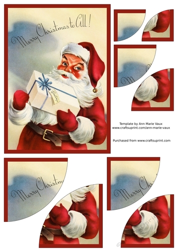 Santa Claus with Gift Duo Corner Stacker