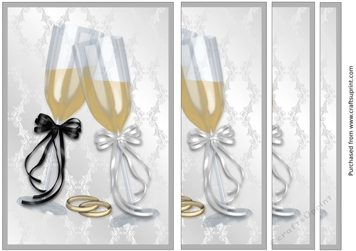 Champagne Flutes and Wedding Rings Side Stacker