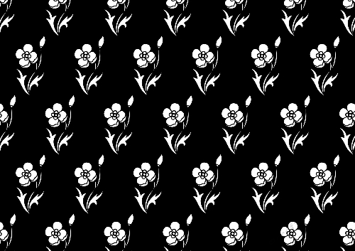 Floral Black and White Backing Paper 1