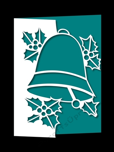 CHRISTMAS BELL AND HOLLY OVER THE EDGE