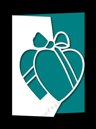 OVER THE EDGE HEART WITH BOW