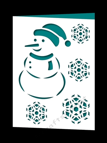 CHRISTMAS SNOWMAN AND SNOWFLAKES