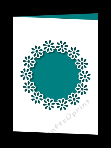 FLORAL CIRCLE APERTURE CARD 5