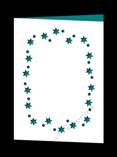CHRISTMAS STARS AND CIRCLES FRAME CARD