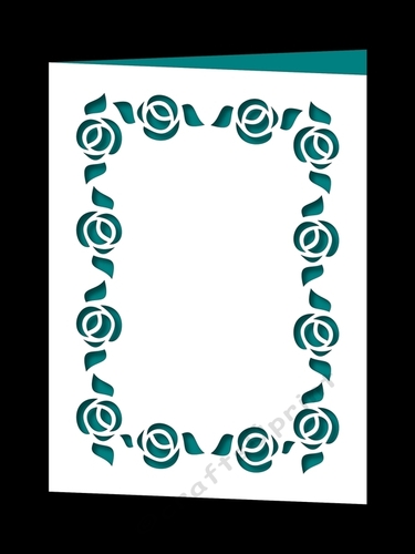 ROSE FLORAL FRAME CARD