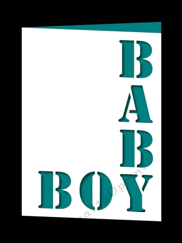 BABY BOY WORD CARD