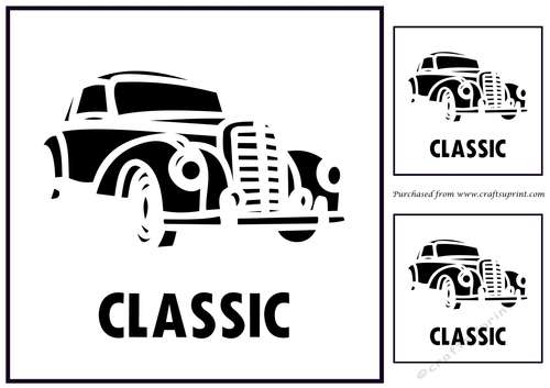 Vintage Car Card Topper
