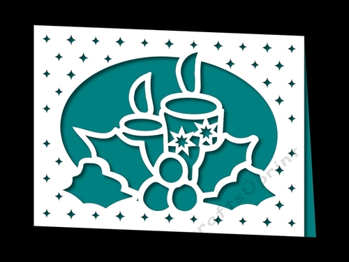 CHRISTMAS CANDLES APERTURE CARD