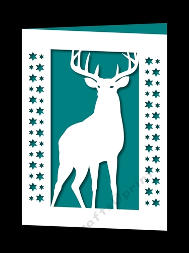 CHRISTMAS REINDEER APERTURE CARD 3