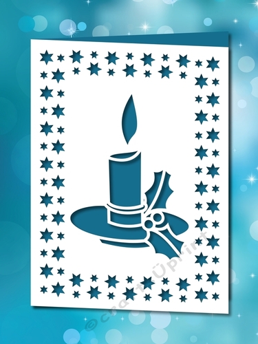 CHRISTMAS CANDLE FRAMED CARD 4
