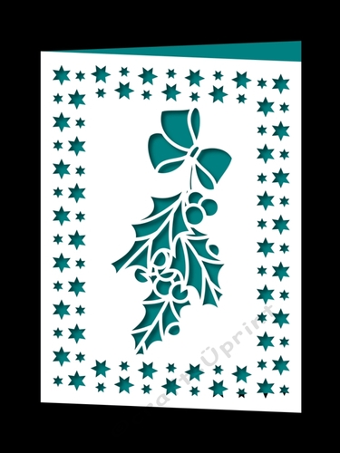 CHRISTMAS HOLLY FRAMED CARD 3