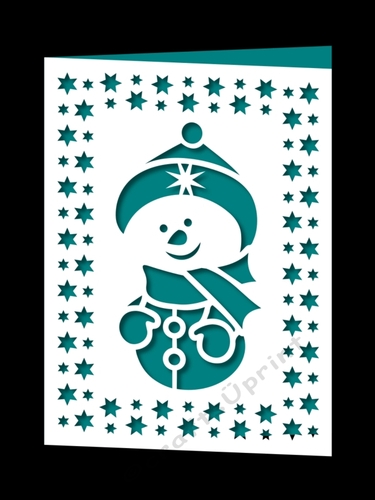 CHRISTMAS SNOWMAN FRAMED CARD 5