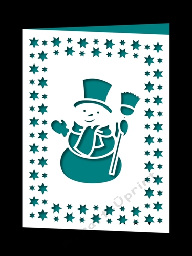 CHRISTMAS SNOWMAN FRAMED CARD 2