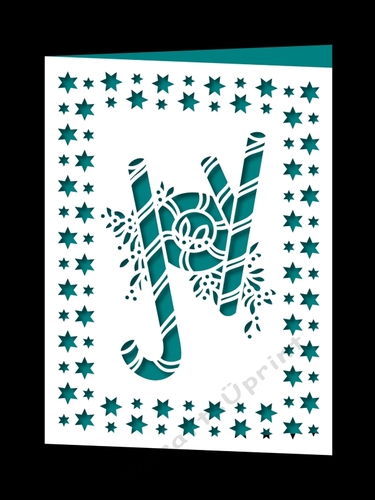 CHRISTMAS JOY WORD FRAMED CARD