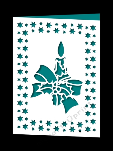 CHRISTMAS CANDLE FRAMED CARD 5