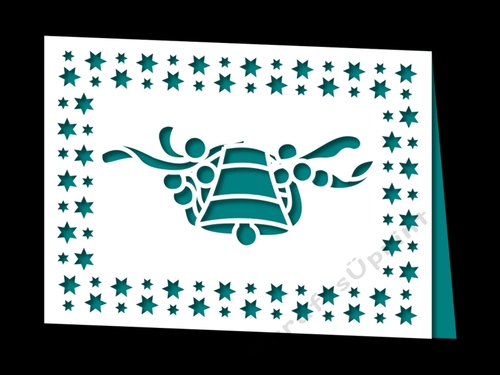 CHRISTMAS BELL FRAMED CARD 1