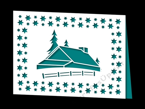 CHRISTMAS HOUSE FRAMED CARD 2