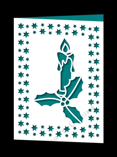 CHRISTMAS CANDLE FRAMED CARD 11