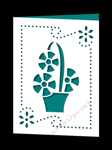 FLOWER BASKET FRAMED CARD