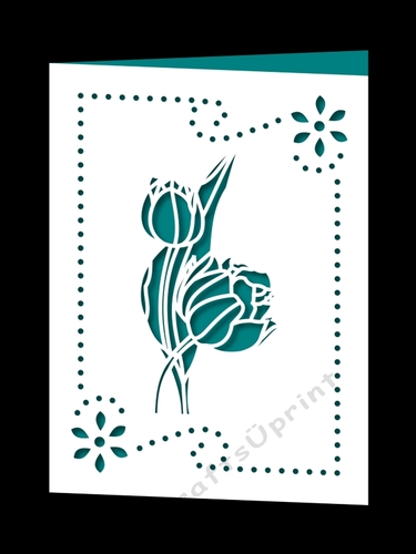 FLORAL 56 FRAMED CARD