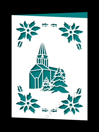 CHRISTMAS CHURCH FRAMED