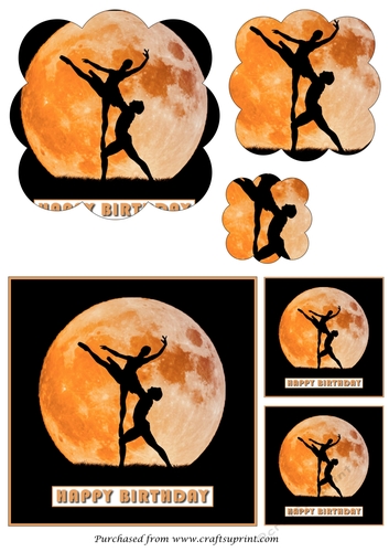 Ballet Dancers Scalloped Pyramid