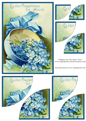Vintage Easter Flowers in Box Duo Corner Stacker