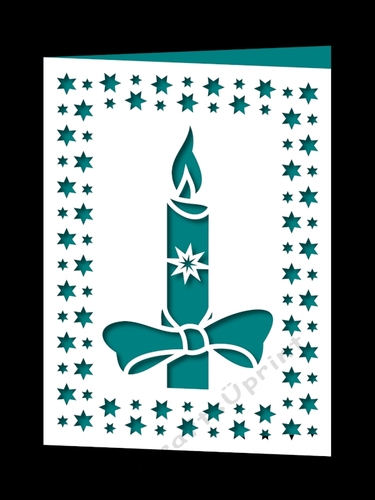 CHRISTMAS CANDLE FRAMED CARD 10