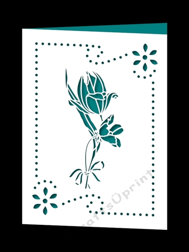 FLORAL FRAMED CARD 43