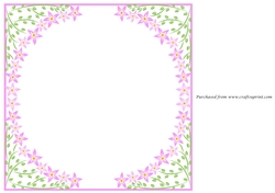 Baby Girl Flowered Corner Insert 8x8