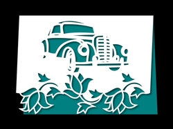 VINTAGE CAR FLORAL 2