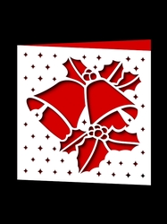 CHRISTMAS BELLS 3 SQUARE CARD