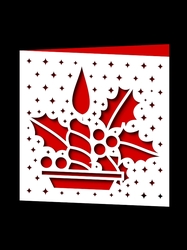 CHRISTMAS CANDLE SQUARE CARD 8