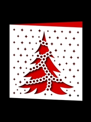 CHRISTMAS TREE SQUARE CARD 7