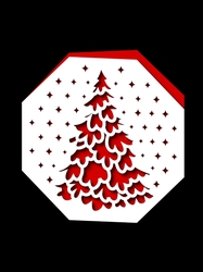 CHRISTMAS TREE OCTAGON CARD 6