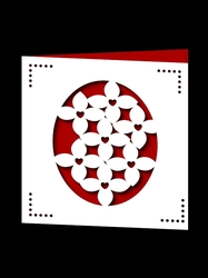 HEART FLOWERS SQUARE CARD