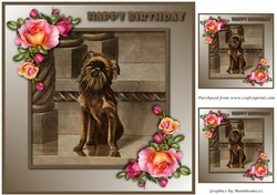 Vintage cute dog Topper