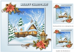 Christmas House Topper 8x8