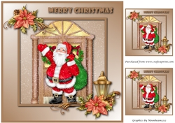 Santa at Christmas Door Topper