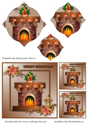 Christmas Fireplace Splendid Pyramid