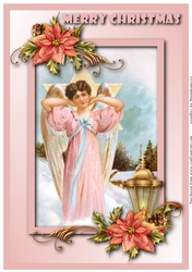 Vintage Christmas Angel A4