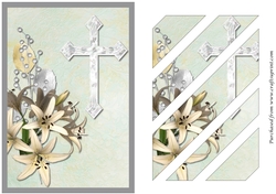 Easter Lilies with Cross Oblique Panels