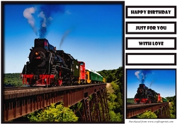 Vintage Steam Train Quick Card 1