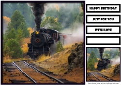 Vintage Steam Train Quick Card 2